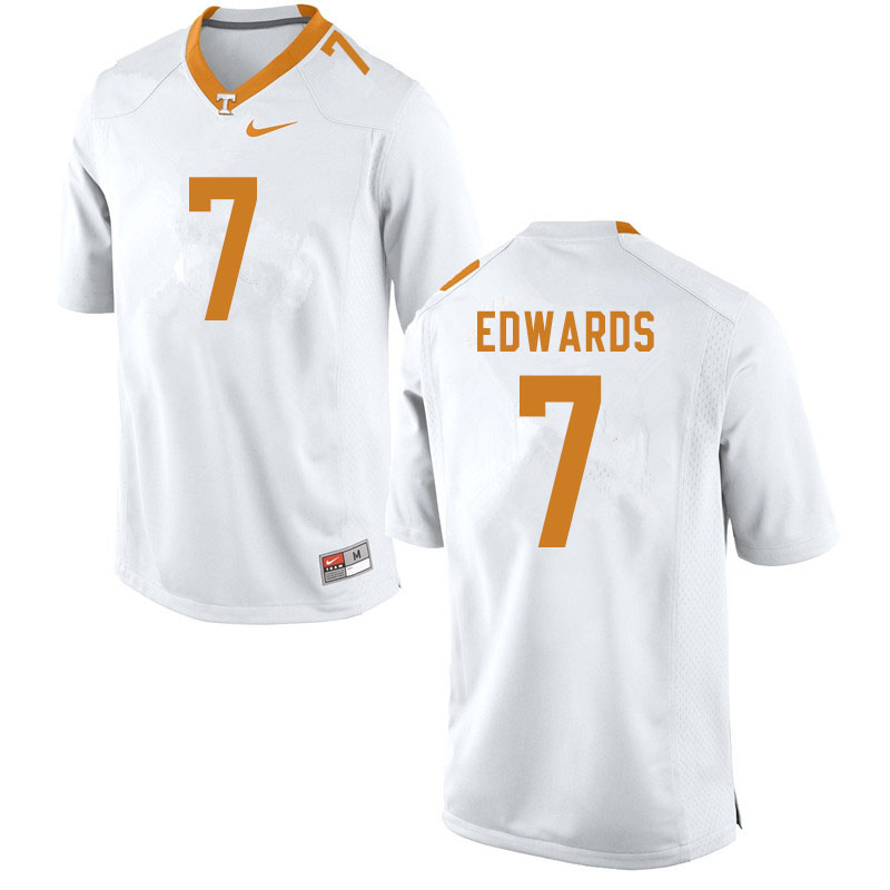 Men #7 Romello Edwards Tennessee Volunteers College Football Jerseys Sale-White - Click Image to Close